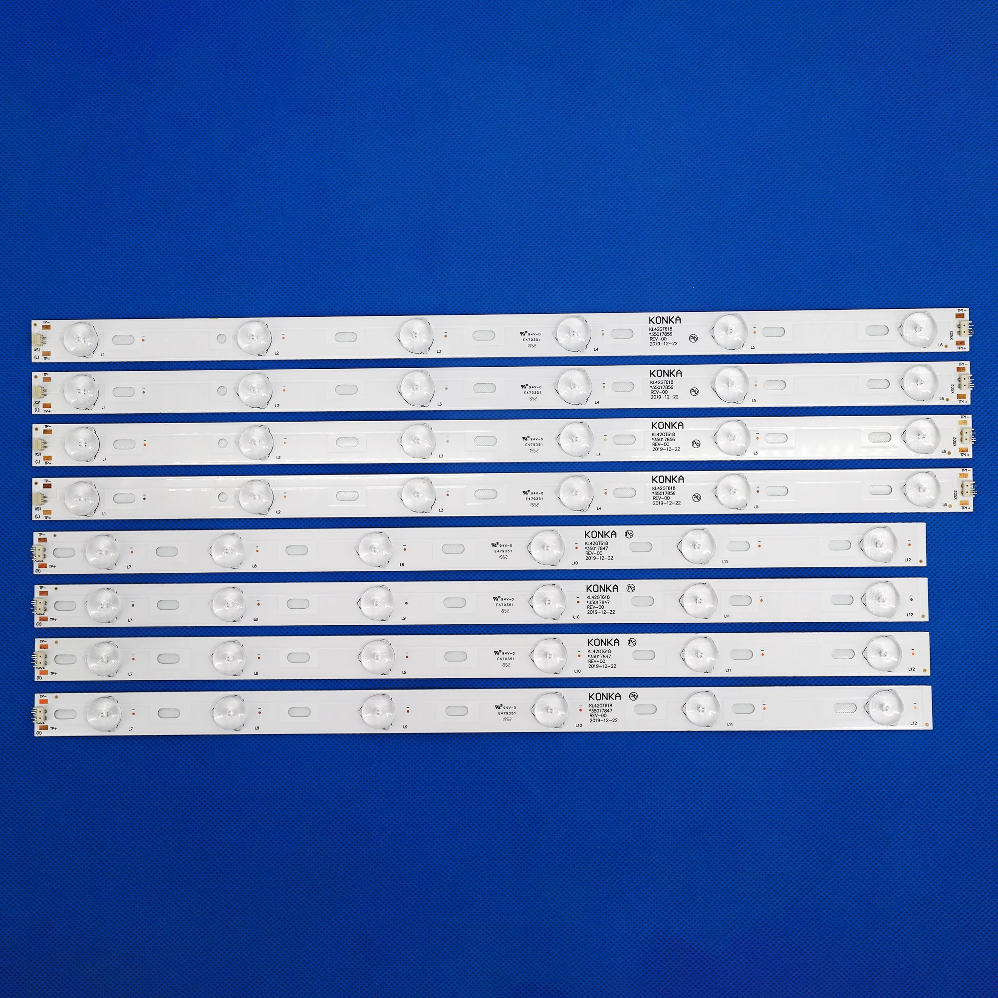 

Brand New 1set=8pcs LED Backlight Strip 12 Lamp For Konka 42"TV KL42GT618 35017849 35017855 35017848 Perfect Replacement