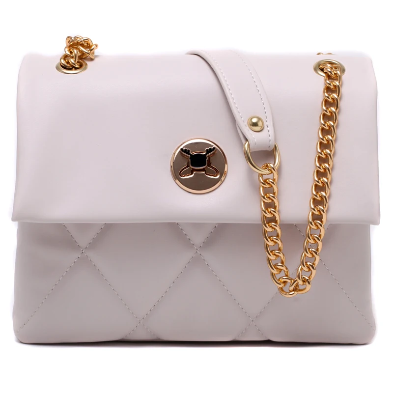 

Lattice Flap Crossbody Bag 2021 Fashion New High Quality PU Leather Women's Designer Handbag Chain Shoulder Messenger Bag Purse