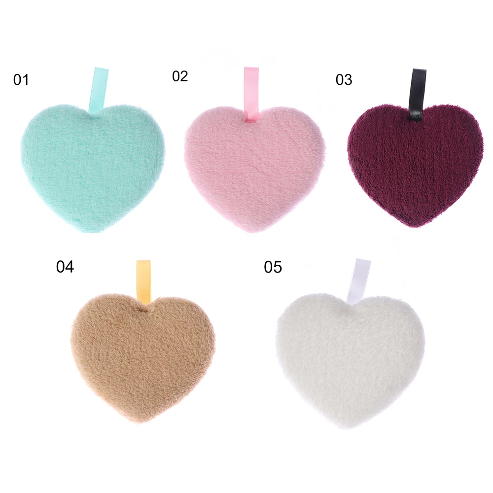 1 шт. мягкие разноцветные микрофибры в форме сердца для снятия макияжа полотенце