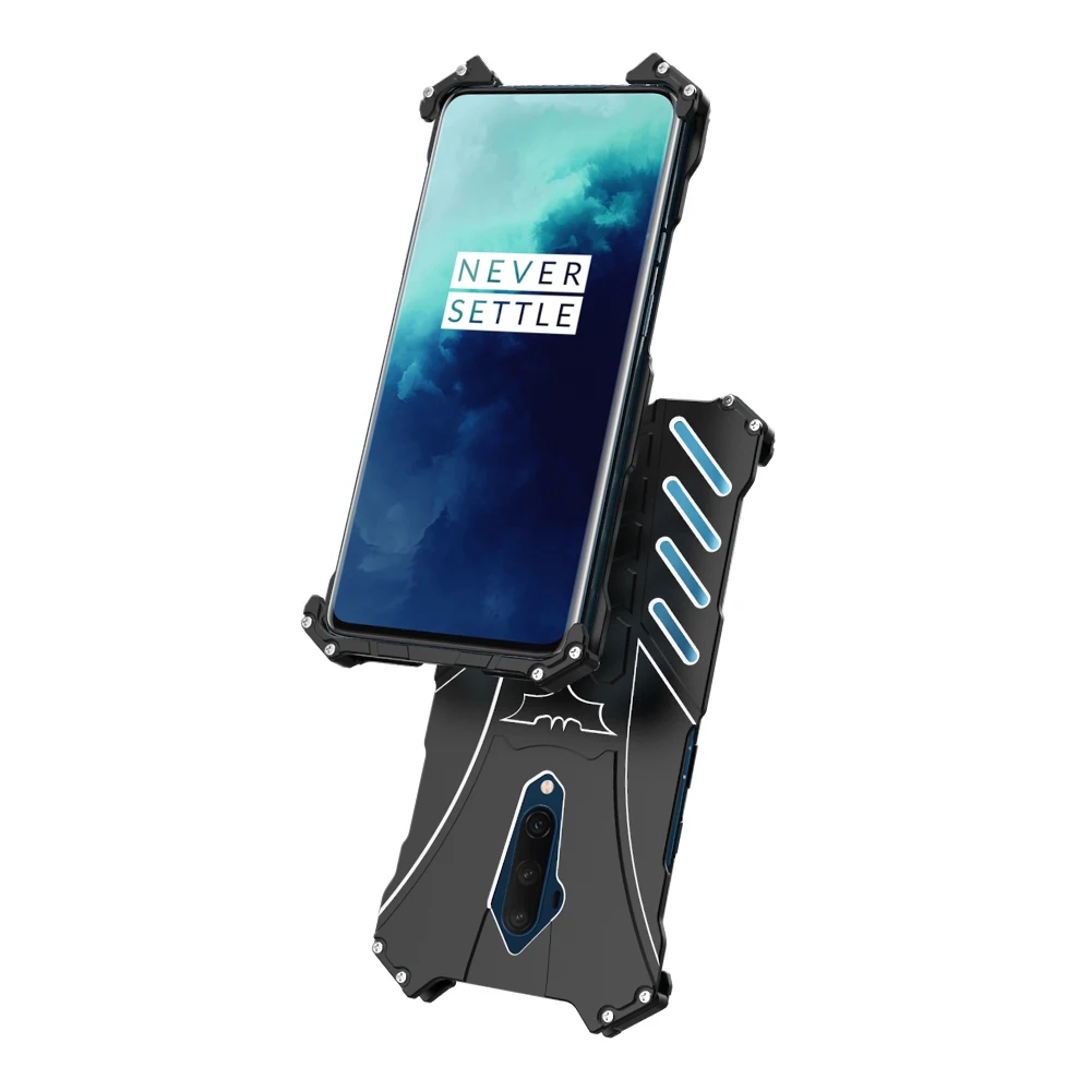 R-JUST воина гундама серии металлический бампер для Oneplus 7 T/7 T Pro/iPhone 7 Plus/7 Pro 6/6 T Броня Doom Алюминий Корпус чехол