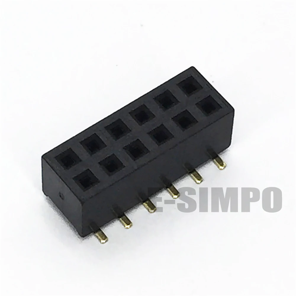 100 шт SMT 1 27 мм двойной вертикальный SMD PCB гнездовой контактный коннектор 2*3P 2X4P 2X5P 2X6P
