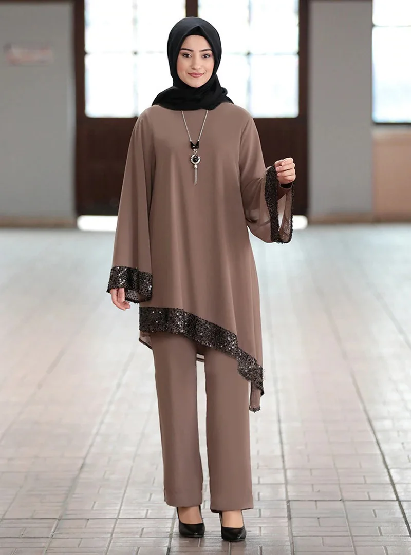 Женское мусульманское платье KALENMOS Рамадан Eid Mubarak Дубай Abaya Турция ХИДЖАБ КАФТАН
