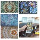 Держатель паспорта из искусственной кожи с алмазной картиной 5D, защитный чехол особой формы с кристаллами Стразы