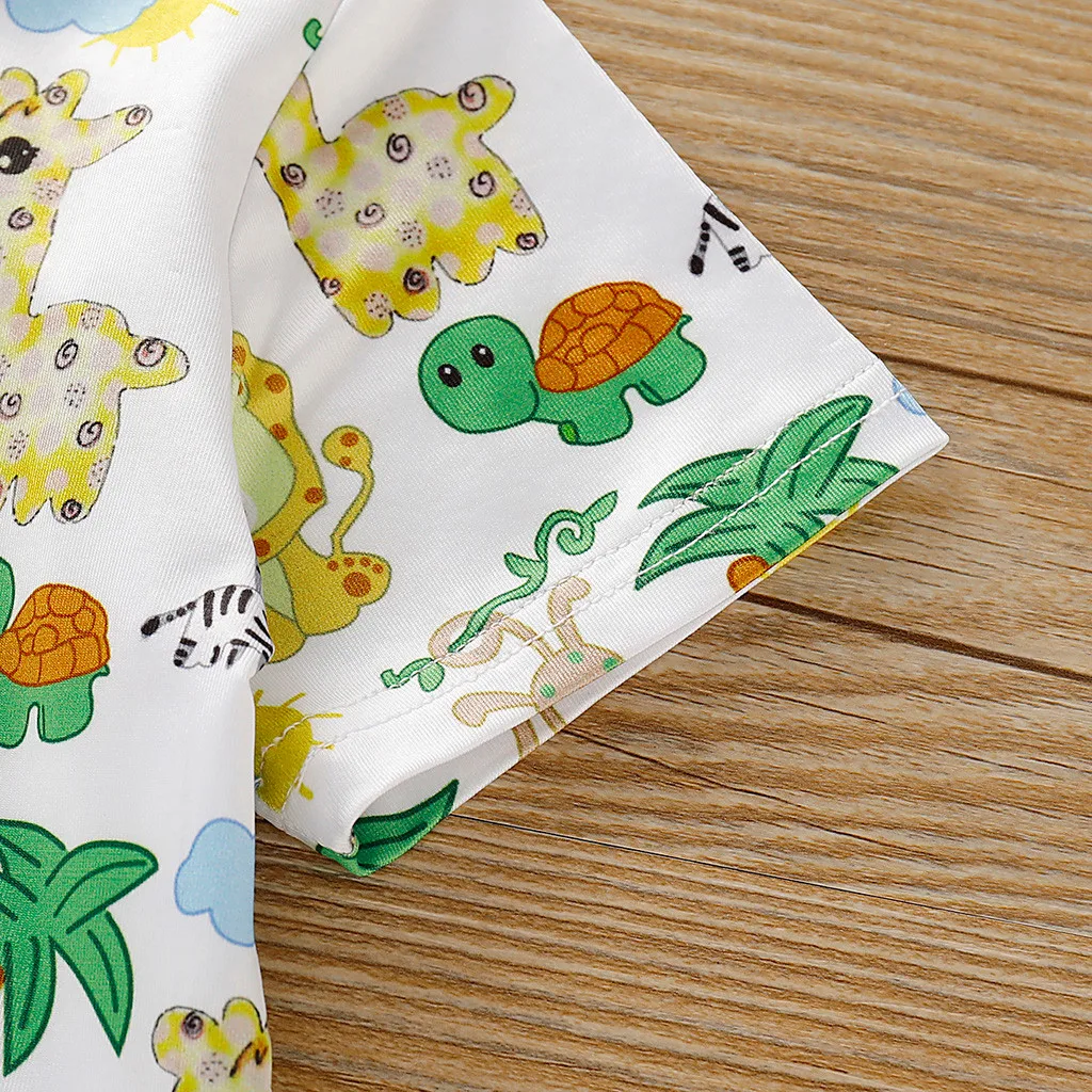 

Infant Baby Girls Boys Cartoon Animal Print Romper Jumpsuit Summer Clothes