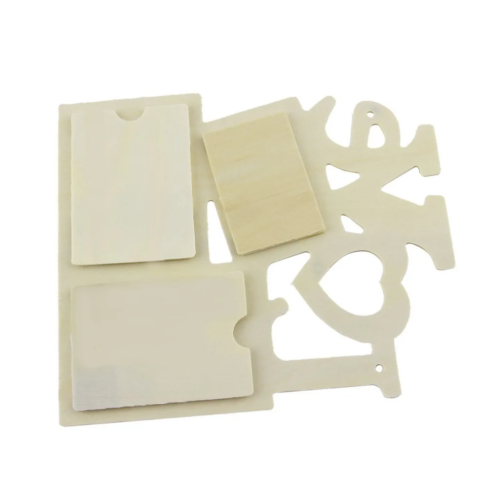 OUTAD 3 коробки Полые Любовь деревянная рамка для картин художественный Декор