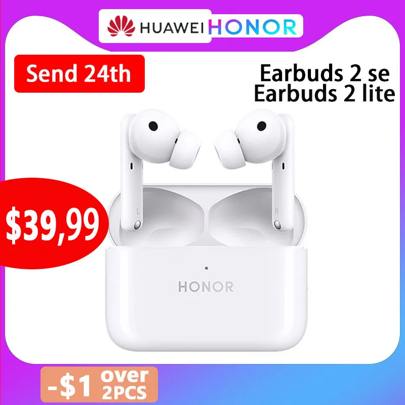 Honor Earbuds 2 Se/ Lite TWS Earphone Wireless Bluetooth Noise Cancellation 32 Hour Battery life For 50 Pro SE | Электроника