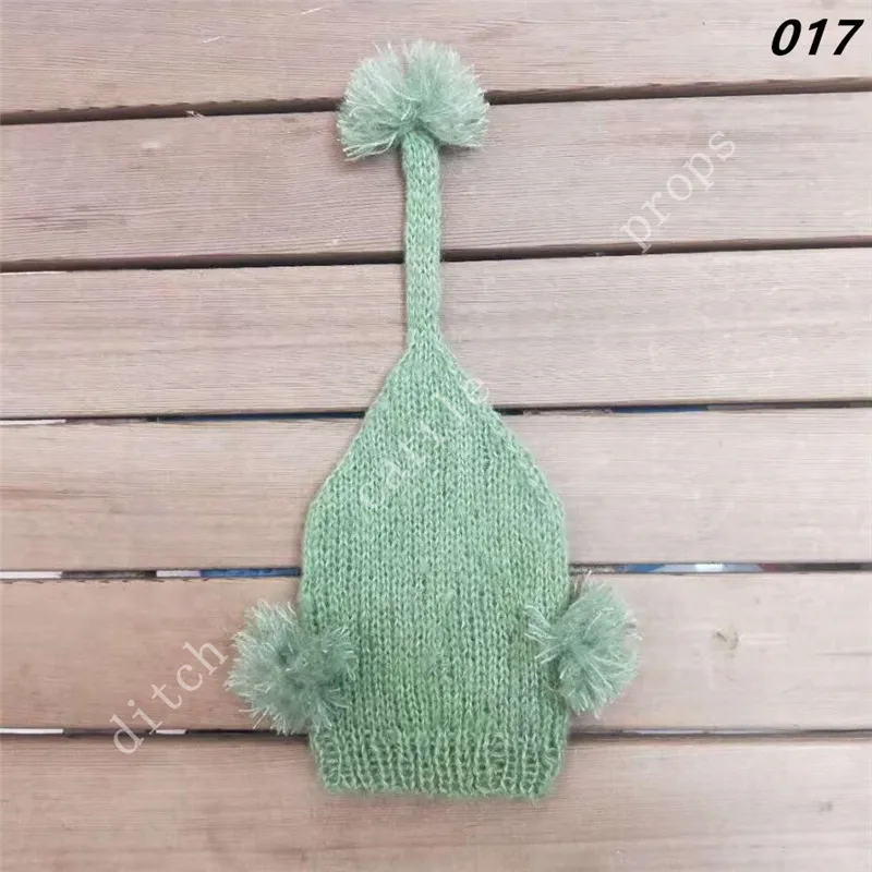 

Hand-knitted Mohair Braid Hat, Newborn Photography Props