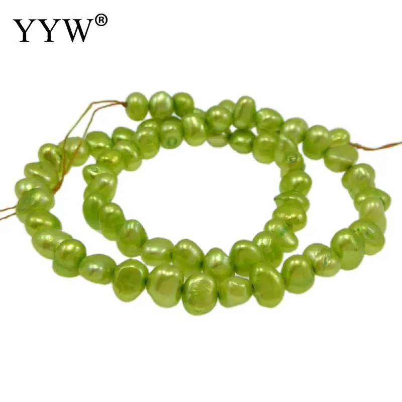 

Green Freshwater Pearl Beads 6-7mm Cultured Pearls Beads Hole 0.8mm 14.5inch/Strand for DIY Bracelet Necklace Jewelry Making