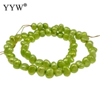 green freshwater pearl beads 6 7mm cultured pearls beads hole 0 8mm 14 5inchstrand for diy bracelet necklace jewelry making