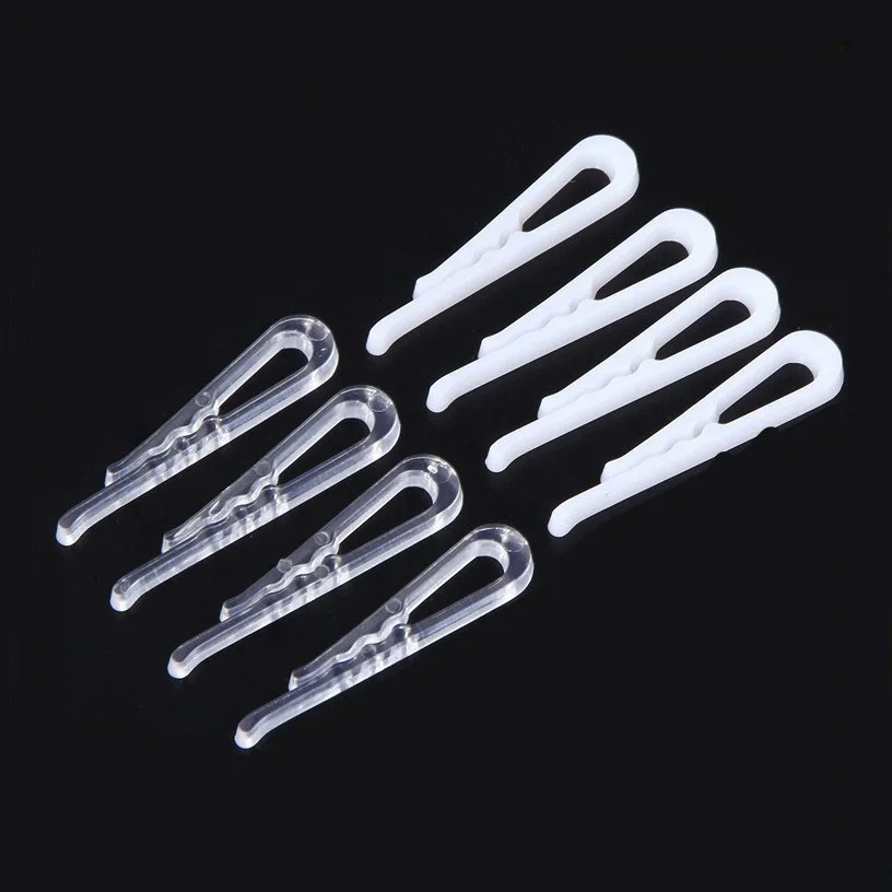 10000 unids/lote de clips de pl&aacute;stico blanco, clip transparente para ropa interior, abrazadera para embalaje de f&aacute;brica al por mayor-0