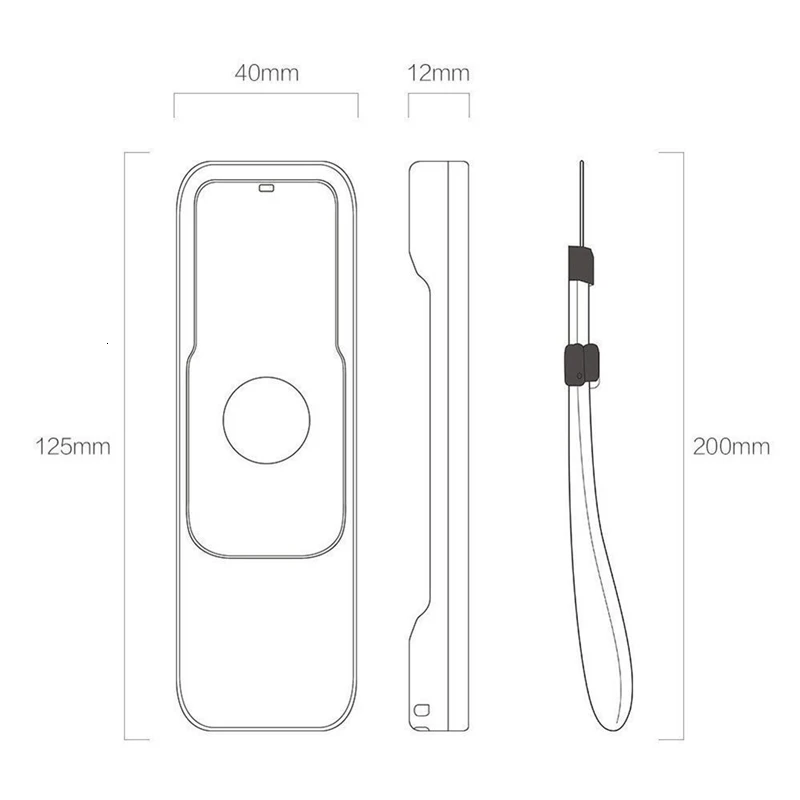 1 шт. силиконовый защитный чехол облегающий рукав с ремешком для Apple tv 4 го