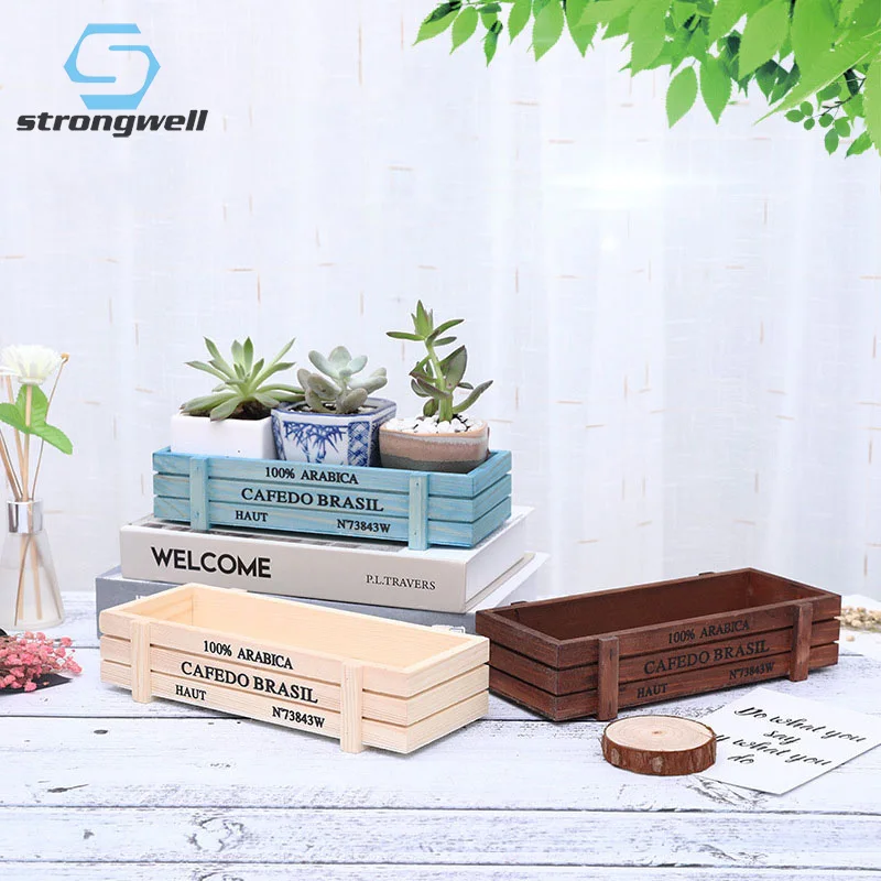 Strongwell деревянный ящик для хранения мини ретро старая коробка растений