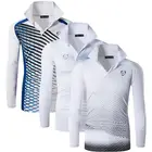 Мужская Уличная футболка Jeansian из полиэстера с длинным рукавом, футболка, Повседневная пляжная летняя футболка-поло, 3 упаковки