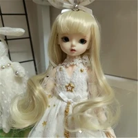 new high quality high temperature fiber bjd sd bangs long curly wig female doll wig 13 14 16 18 bjd doll wig 16 23 color