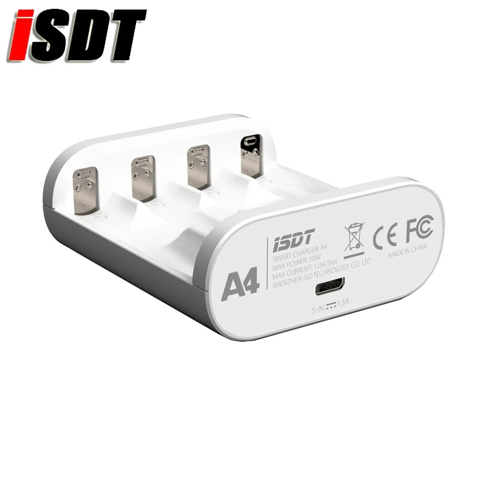 Умное зарядное устройство ISDT A4 для аккумуляторов 10 Вт 1 5 А/AA/AAA зарядка