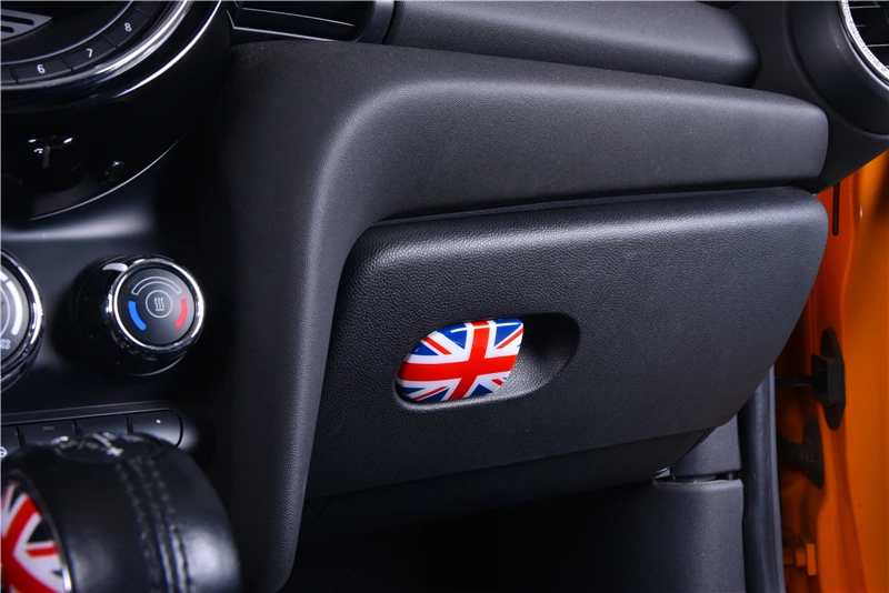 Автомобиль со-пилот ручка Чаша Крышка Аксессуары для MINI F55 F56 F57 Cooper Clubman Автомобиль Стайлинг ручка ящика для хранения украшения стикер