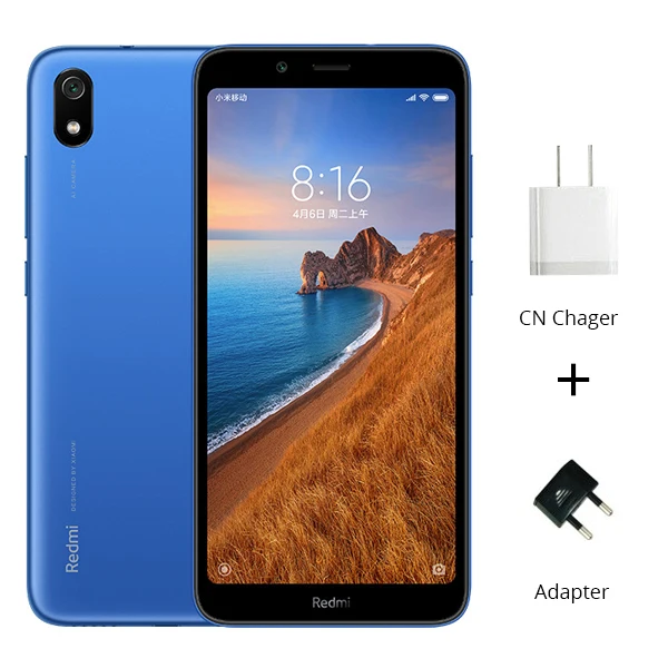 Смартфон Xiaomi Redmi 7A 7 A с глобальной прошивкой, 3 ГБ, 32 ГБ, Восьмиядерный процессор Snapdargon 439, 5,45 дюйма, HD 4000 мАч, аккумулятор, 13 МП, задняя камера, мобильный телефон - Цвет: Blue