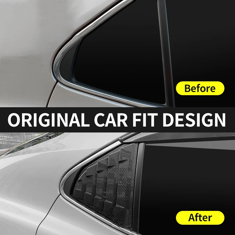 

Автомобильные аксессуары из углеродного волокна для Camry 8-го поколения 2021, задняя треугольная оконная Обложка, декоративная наклейка, накле...