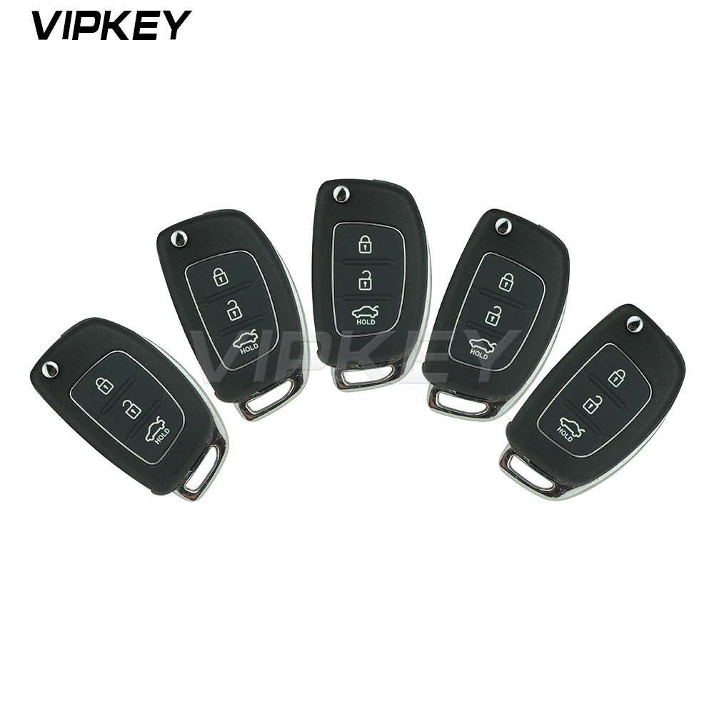 

Remotekey 5pcs Flip Smart Remote Car Key Shell 3 Button TOY49 blade for Hyundai I20 I30 Elantra Genesis 2012 2013 2014