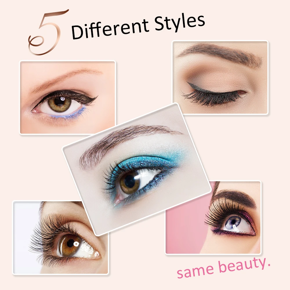 

5 Pairs Magnetic Eyelashs Set Magnet Liquid Eyeliner& Magnetic Lashes Set Waterproof Long Lasting Eyelash Extension Makeup Tools