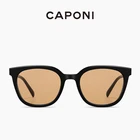 Женские нейлоновые солнцезащитные очки CAPONI, классические квадратные солнцезащитные очки, оригинальный дизайн, ультрамодные солнцезащитные очки с защитой от УФ лучей, аксессуары CP7962