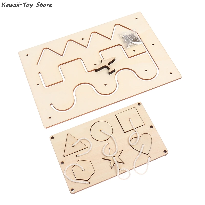Tablero de madera para beb&eacute;s, tablero de tobog&aacute;n de pato, juguetes educativos para la primera infancia, suministros de rompecabezas para &aacute;lbum de recortes-3