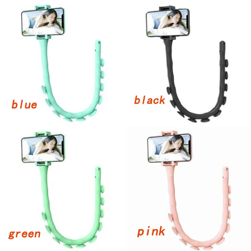 Cute Caterpillar Lazy Bracket Mobile Phone Holder Worm Flexible Suction Cup Stand For Home Wall Desktop Bicycle |