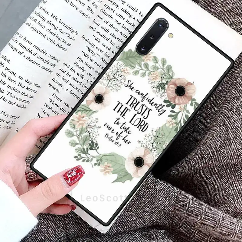 

bible Quotes Phone Case For Samsung Galaxy S8 S9 S10 Plus S10E Note 3 4 5 6 7 8 9 10 Pro Lite cover