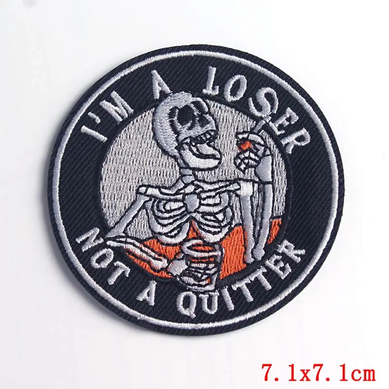 Панк Череп железные нашивки на одежде наклейки ткани рок рюкзак джинсы нашивка в
