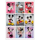 Дисней сделай сам: камни в форме ромба и круглый дрель 5d с Микки из мультфильма, алмазная вышивка крестиком на рисунке, стразы мозаика