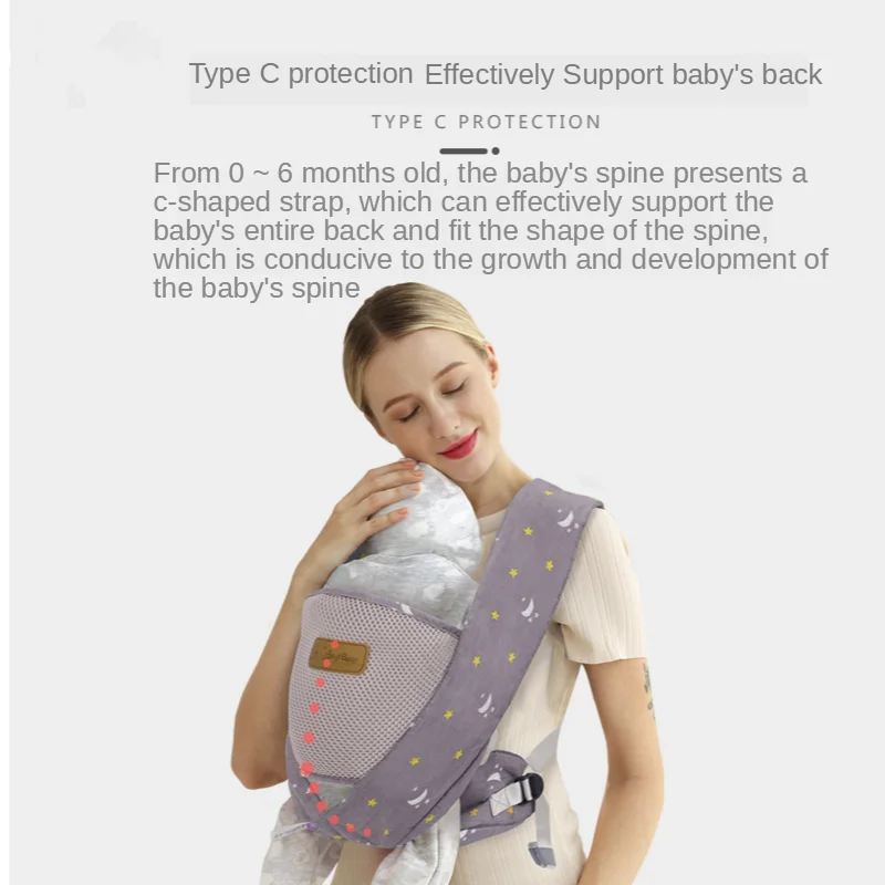 Сумка на ремне простая легкая для ношения спереди детей от 3 лет