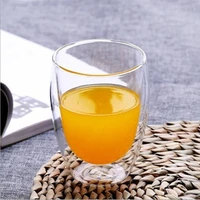 transparent insulated double wall glass cup juice latte cup coffee mug tea cups waterbottle drinking glasses verre drinkware