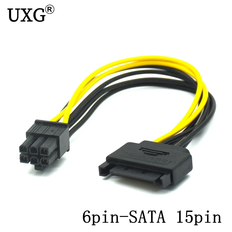SATA кабель питания 15 Pin 8pin Женский до 6 Мужской PCI EXPRESS E Sata Графический конвертер