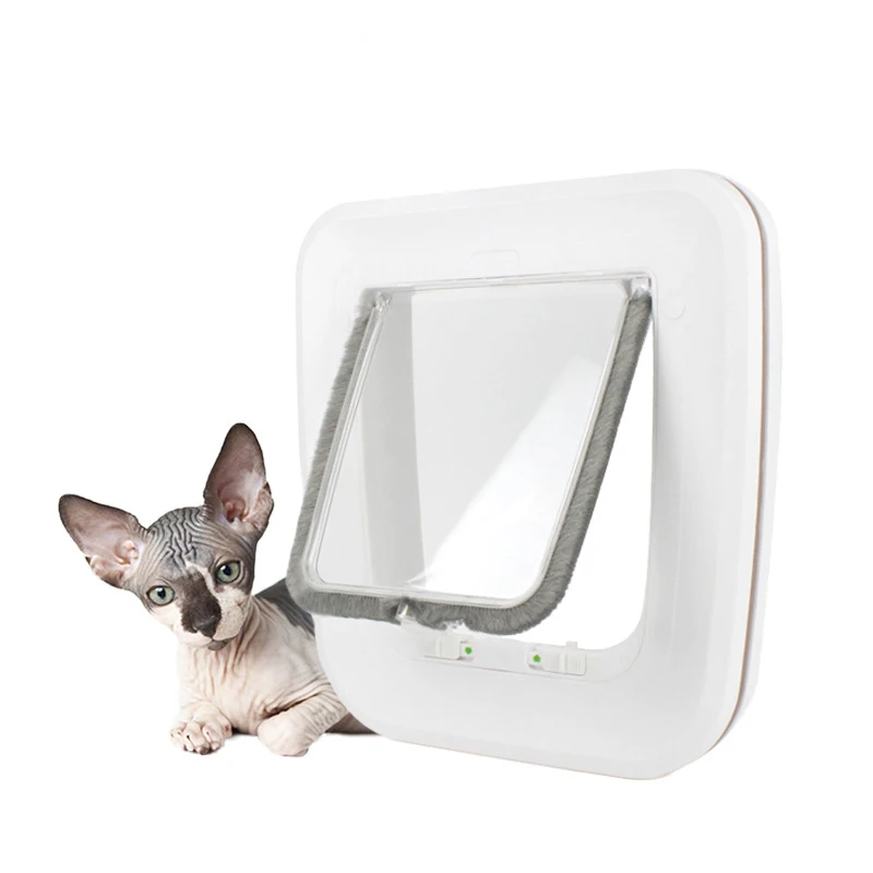 

Pet Supplies Animal Pet Cat Cage Door Pets Products Size S M L XL 4 Ways Lockable Dog Cat Door Security Flap Gate Dog Gate