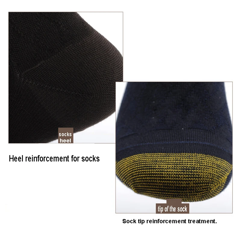 

2021 NewHigh Quality Men Bamboo Fiber Socks Men Square Compression Business Dress Long Socks Deodorization Breathable 6pairs/Lot