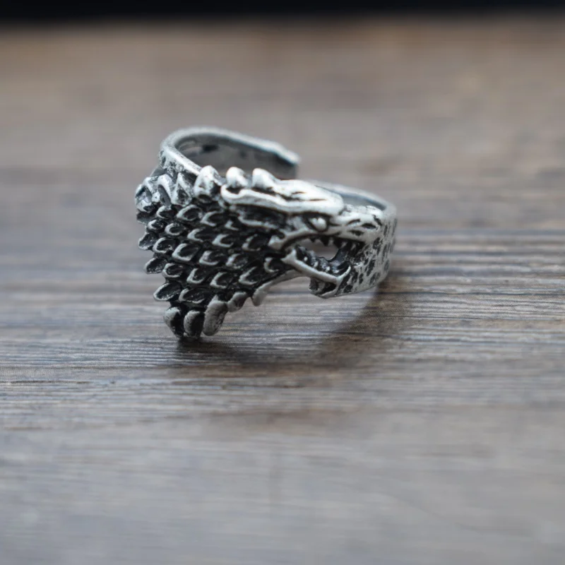 12pcs Domineering Cool Wild Wolf Ring Motorcycle Party Punk Animal Jewelry Adjustable Rings | Украшения и аксессуары