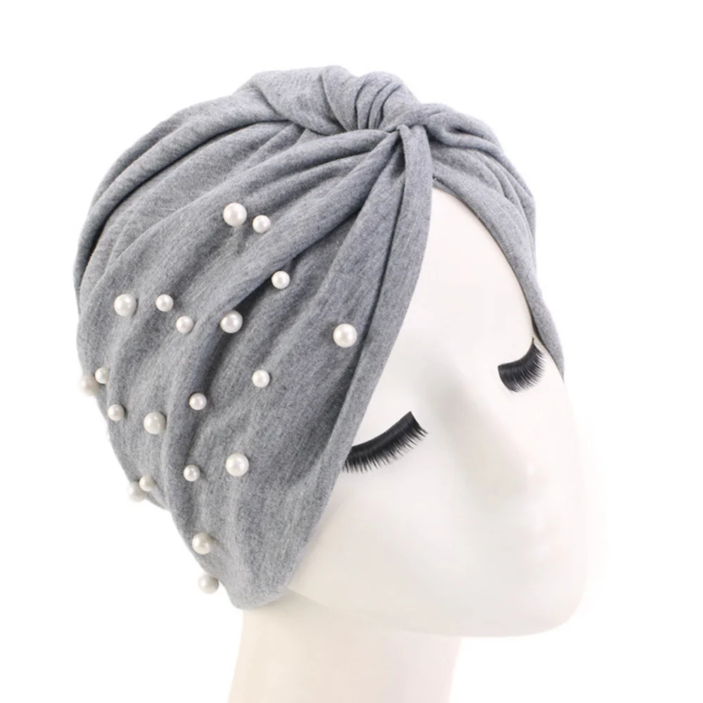 

Cotton Turban for women With Beads Head Wrap Twist Turbante