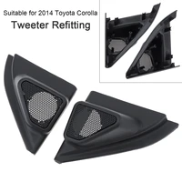 2pcs hifi system tweeter speakers horn cover mount fit for toyota corolla 2014 refitting front door speaker adapter kit