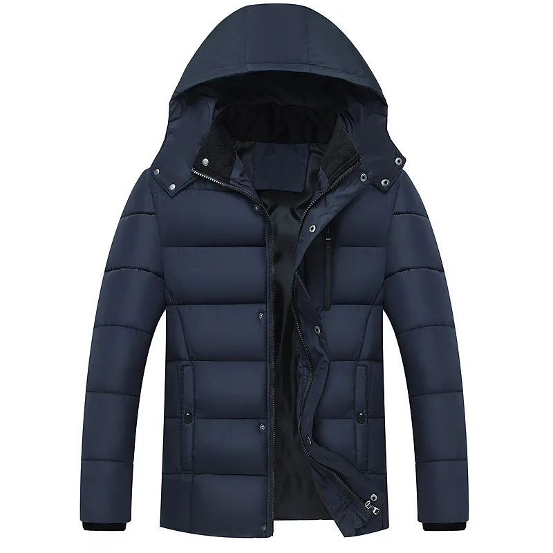 Новая зимняя куртка на утином пуху пальто для мужчин с карманами молнии