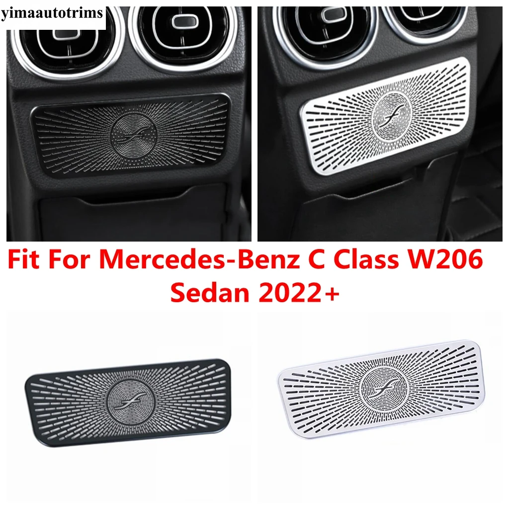 

Rear Armrest Box AC Air Outlet Vent Panel Decor Cover Trim Stainless Steel Accessories For Mercedes-Benz C Class W206 Sedan 2022