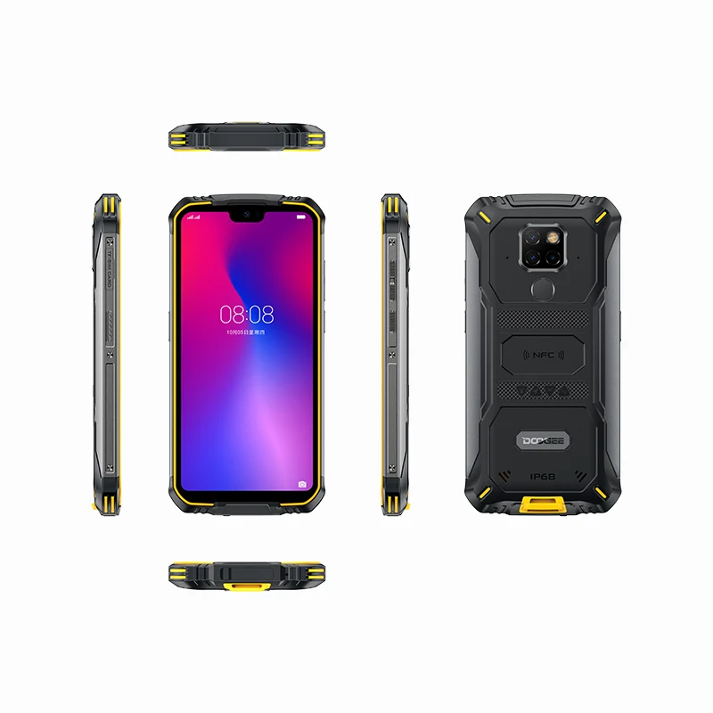 DOOGEE S68 Pro, прочный телефон, IP68, водонепроницаемый, Helio P70, четыре ядра, 6 ГБ, 128 ГБ, Беспроводная зарядка, NFC, 6300 мА/ч, 12V2A, зарядка, 5,84 дюймов, FHD