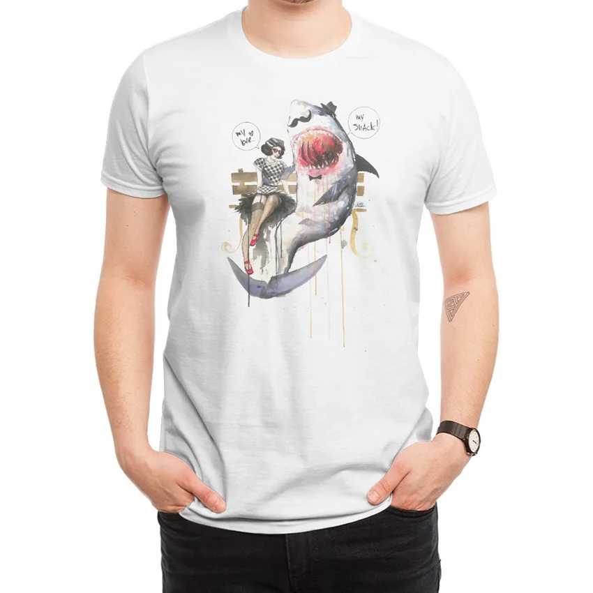 Г-н Акула Футболка Животные Природа акулы Смешные речи пузыри слово воздушные