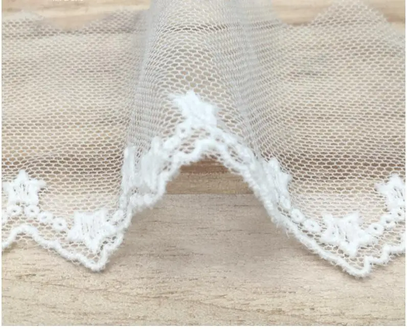 1 ярд Высококачественная кружевная ткань 6 3 см аппликация звезда кружевной