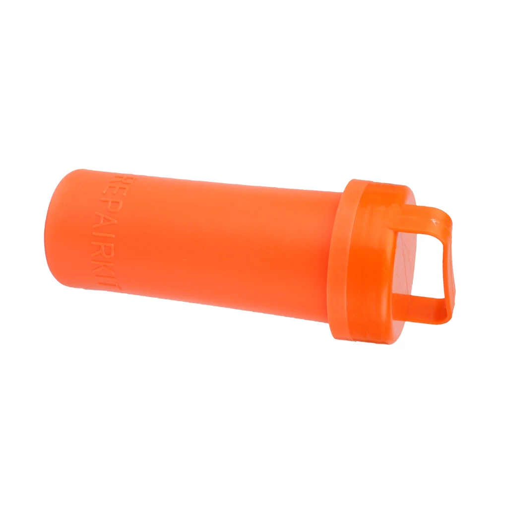 

MagiDeal Hot High Quality PVC Repair Kit Container Bucket for Inflatable Kayak Rowing Boats Parts Supplies Accessories Orange