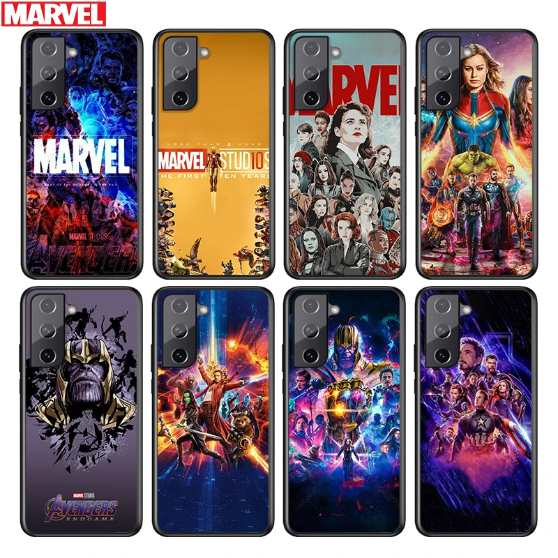 

Marvel Avengers Assemble For Samsung Galaxy S21 S20 FE S10e S10 S9 S8 S7 S6 Ultra Plus Lite 5G Edge Black Soft Phone Case