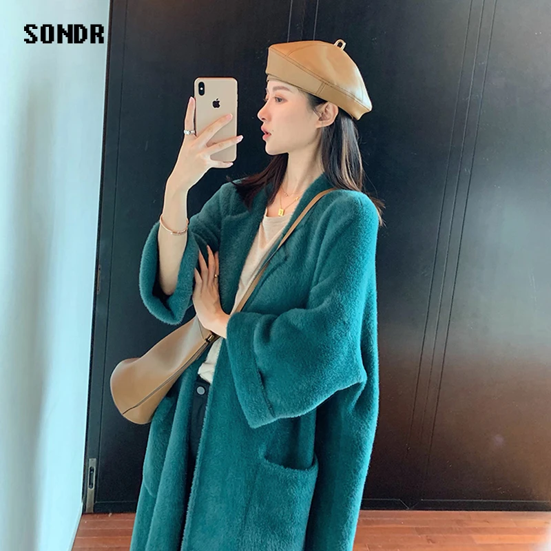 Женское трикотажное платье-кардиган Осень-зима 2021 | Женская одежда