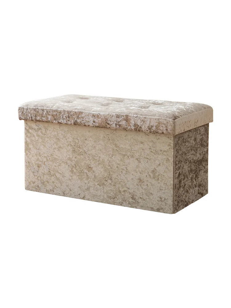 

Household Storage Stool Storage Stool Sofa Stool Rectangular Storage Box Can Sit Fashionable Shoes Change Stool Creative Multi-f