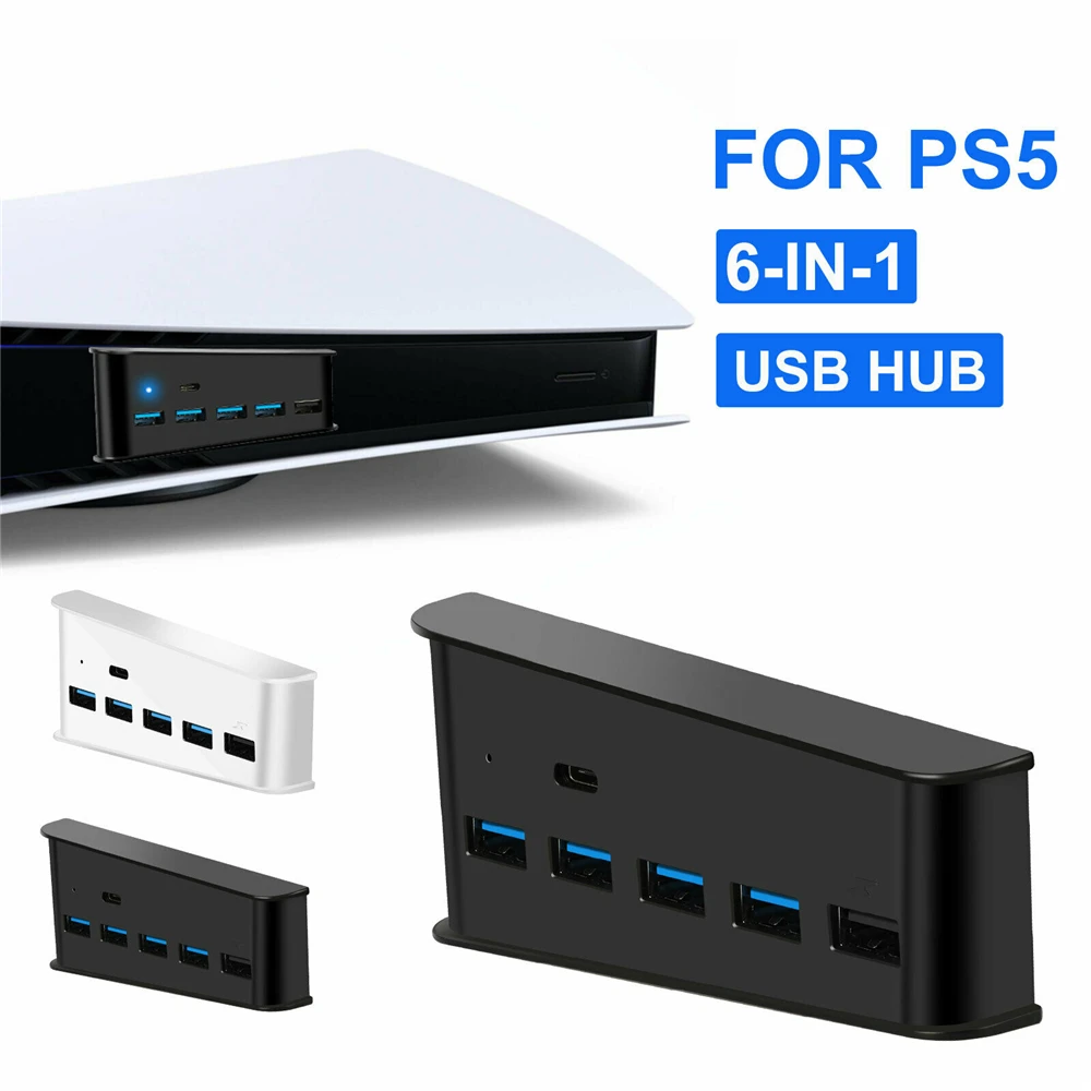 

USB Hub For Sony PS5 PS4 Pro Console 5-Ports Extend Adapter High Speed Splitter Gaming Accessories 1PC