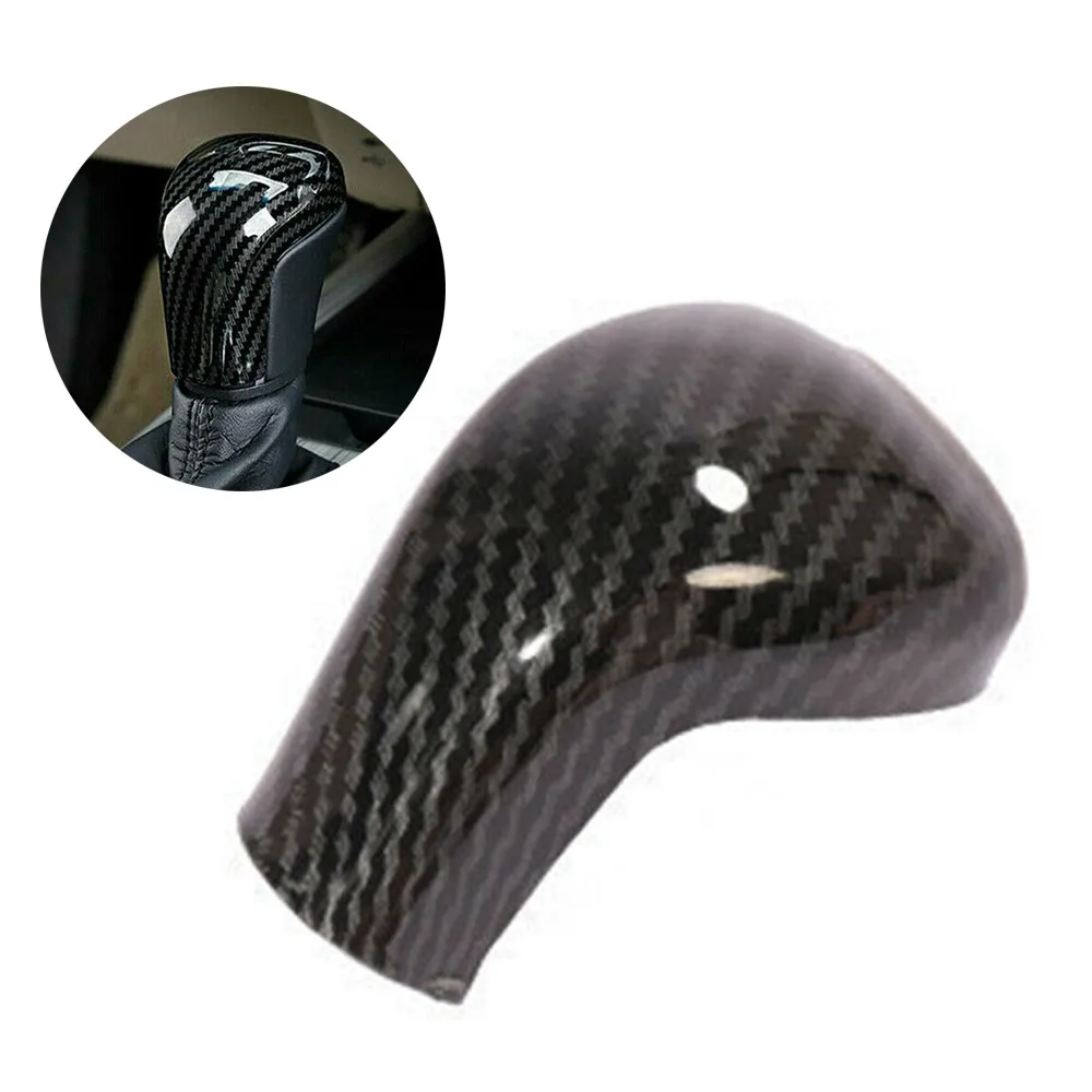

Car Carbon Fiber Style Gear Head Shift Knob Protection Cover Trim Fit For Toyota Camry 2018-2021 Auto Interior Accessories