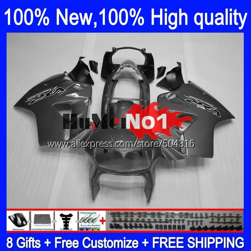 

Корпус для HONDA перехватчик VFR 800RR 800 RR CC 128MC.177 VFR800 RR 98 99 00 01 VFR800RR 1998 1999 2000 2001 глянцевый серый обтекатель